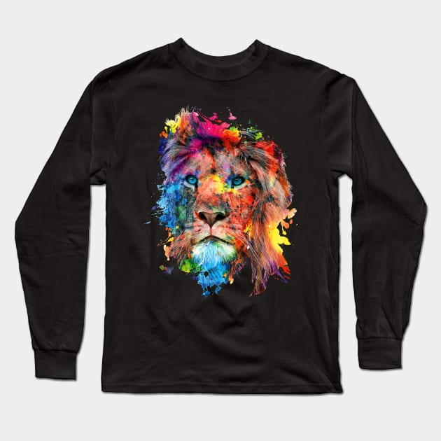 Lion Long Sleeve T-Shirt by rizapeker